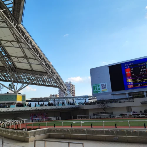 阪神競馬場・帰る時のパドックの様子